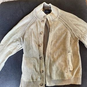 Tan Lucky Brand button down sweater/cardigan, size medium